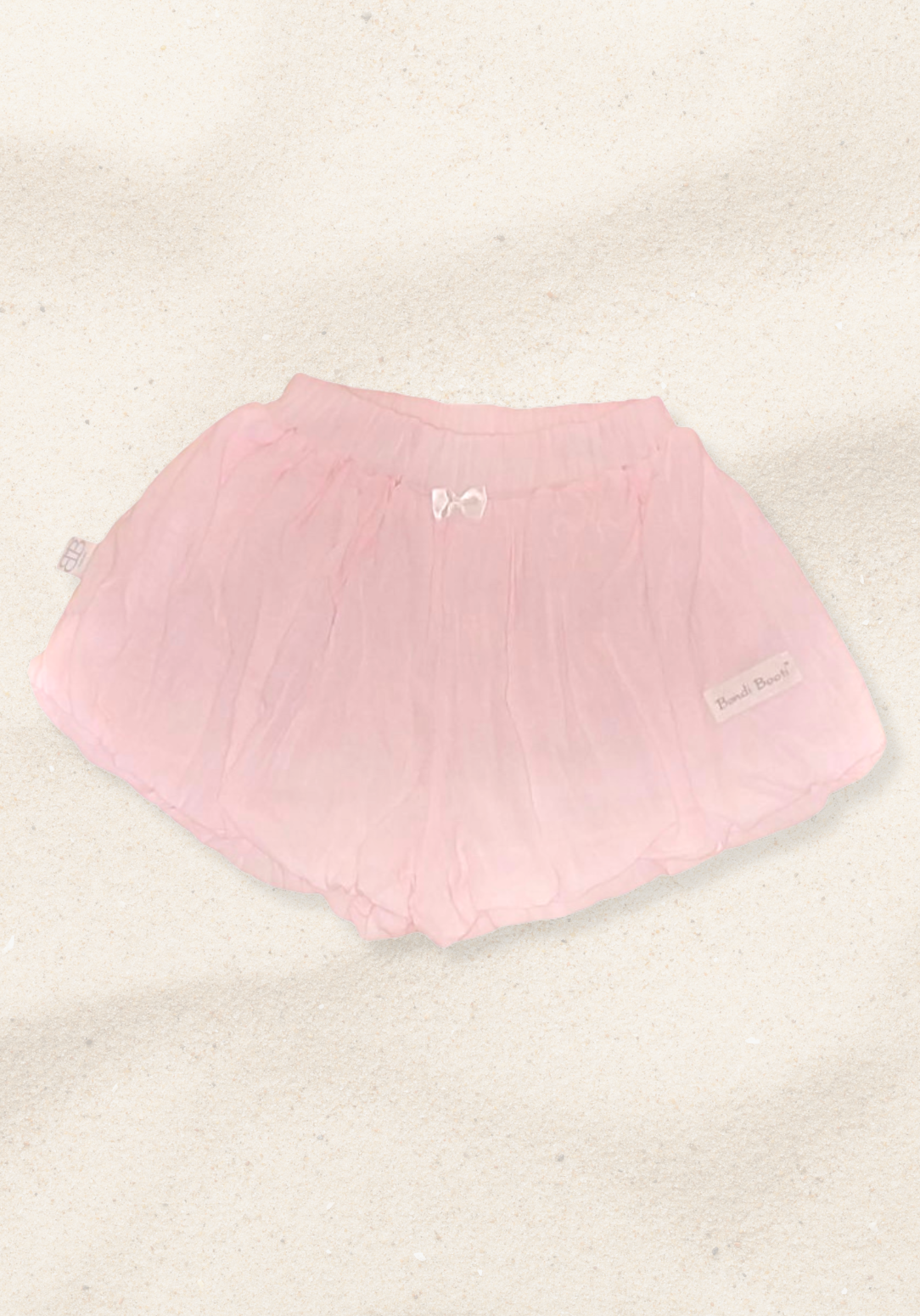 Girls Cotton Bubble Shorts - Pink