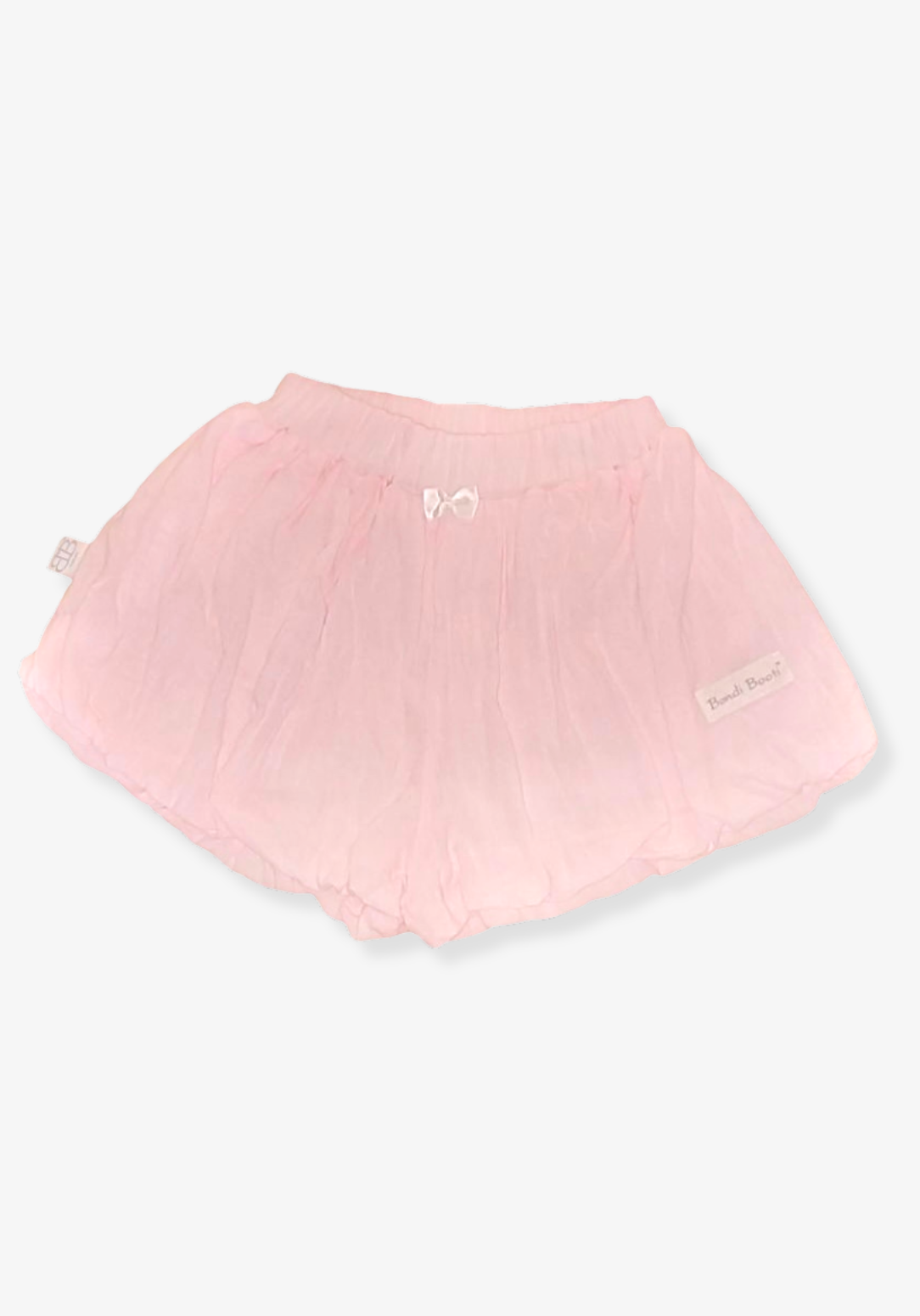 Girls Cotton Bubble Shorts - Pink