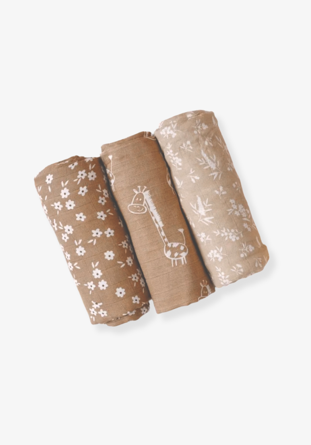 Cotton Baby Blanket - Mocha Giraffe