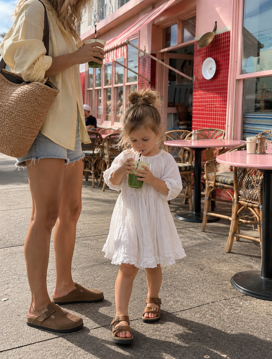 White linen dress toddler