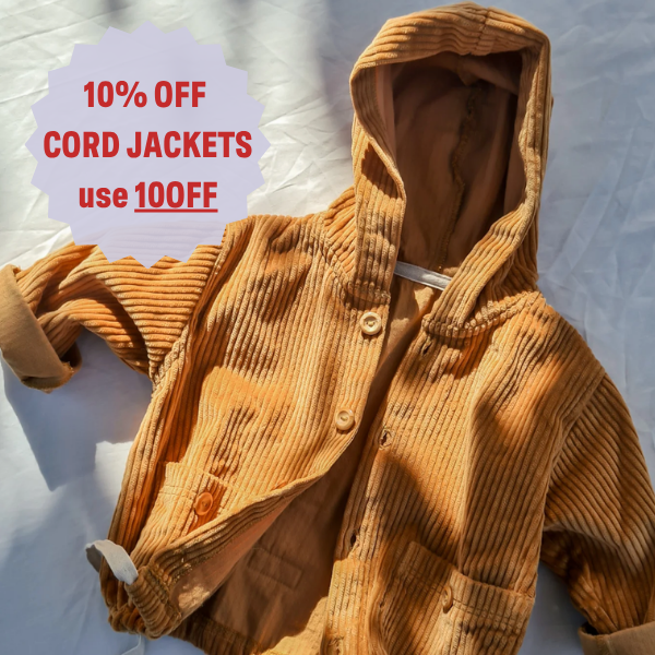 brown corduroy toddler jacket with hood