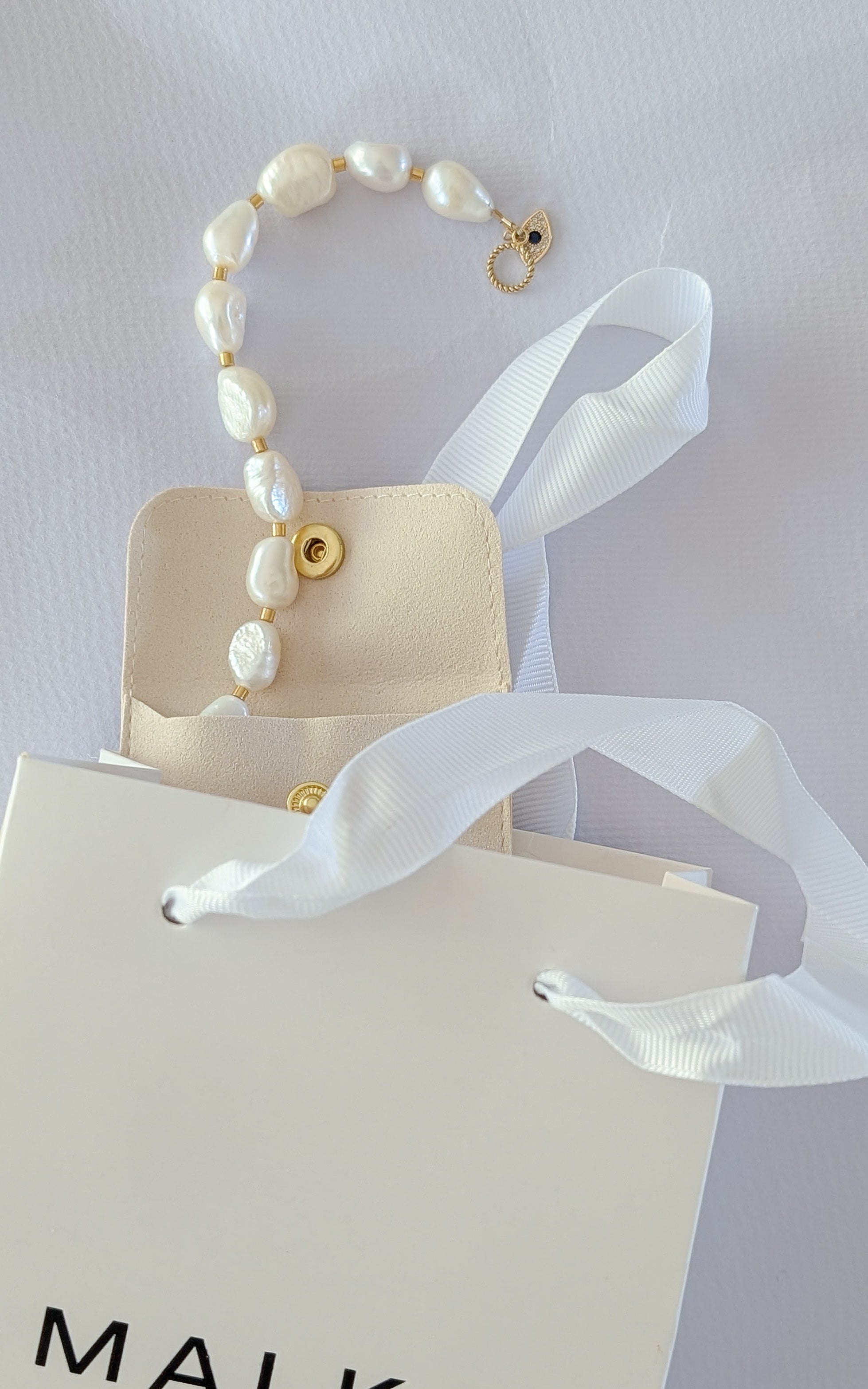 Pearl bracelet gold filled vintage 